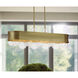 Verdi Square 6 Light 38.75 inch Soft Gold With Gold Leaf Island Light Ceiling Light